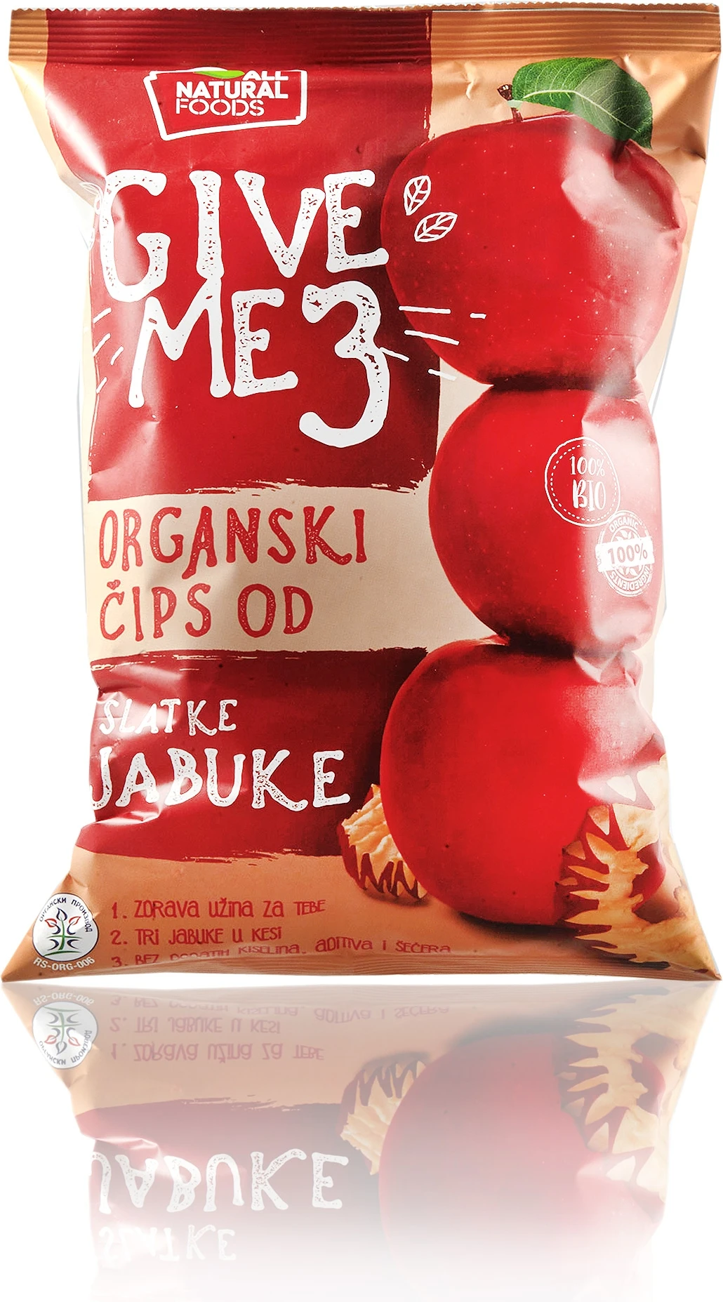 Čips od jabuke Sweety (organski proizvod) 40 g All Natural Foods